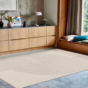 The Rug Shop UK Funky Modern Easy To Clean Stain-Resistant Area Rug in Beige Size: 120 cm x 170 cm Beige 120 cm x 170 cm The Rug Shop UK Funky Modern Easy To Clean Stain-Resistant Area Rug in Beige Size: 120 cm x 170 cm Beige 120 cm x 170 cm