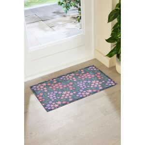 Artsy Mats Blue & Pink Floral Indoor Outdoor Doormat (70 x 40cm) Size: 40 cm x 70 cm Blue 40 cm x 70 cm Artsy Mats Blue & Pink Floral Indoor Outdoor Doormat (70 x 40cm) Size: 40 cm x 70 cm Blue 40 cm x 70 cm