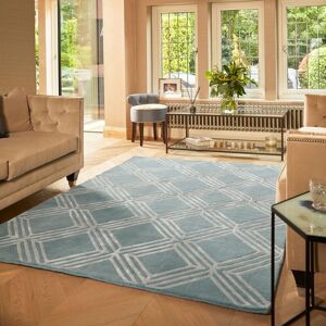 The Rug Shop UK Blue Handmade Geometric Luxurious Easy To Clean Area Rug Size: 120 cm x 170 cm Blue 120 cm x 170 cm The Rug Shop UK Blue Handmade Geometric Luxurious Easy To Clean Area Rug Size: 120 cm x 170 cm Blue 120 cm x 170 cm