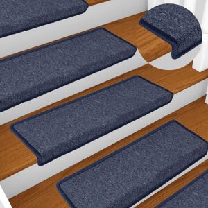 Berkfield Home Carpet Stair Treads 15 pcs 65x21x4 cm Grey & Blue Size: Medium Multicolor Medium Berkfield Home Carpet Stair Treads 15 pcs 65x21x4 cm Grey & Blue Size: Medium Multicolor Medium