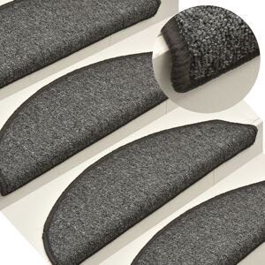 Berkfield Home Carpet Stair Treads 15 pcs Dark Grey 56x17x3 cm Size: Medium Grey Medium Berkfield Home Carpet Stair Treads 15 pcs Dark Grey 56x17x3 cm Size: Medium Grey Medium