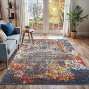 Surya - Modern Abstract Rug - Blue-Red - 200x275cm Surya - Modern Abstract Rug - Blue-Red - 200x275cm