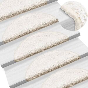 Berkfield Home Carpet Stair Treads 15 pcs White 56x17x3 cm Size: Medium White Medium Berkfield Home Carpet Stair Treads 15 pcs White 56x17x3 cm Size: Medium White Medium