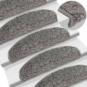 Berkfield Home Carpet Stair Treads 15 pcs Grey 65x21x4 cm Size: Medium Grey Medium Berkfield Home Carpet Stair Treads 15 pcs Grey 65x21x4 cm Size: Medium Grey Medium