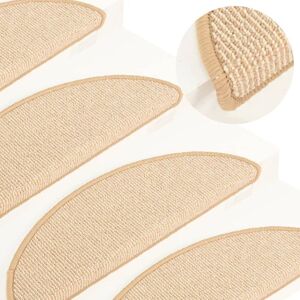 Berkfield Home Carpet Stair Treads 15 pcs Cream 56x17x3 cm Size: Medium Cream Medium Berkfield Home Carpet Stair Treads 15 pcs Cream 56x17x3 cm Size: Medium Cream Medium