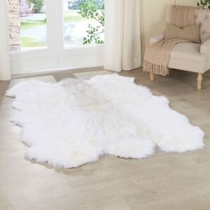 Native Natural Sextuple Natural White Sheepskin Rug Size: 150 cm x 240 cm Natural 150 cm x 240 cm Native Natural Sextuple Natural White Sheepskin Rug Size: 150 cm x 240 cm Natural 150 cm x 240 cm