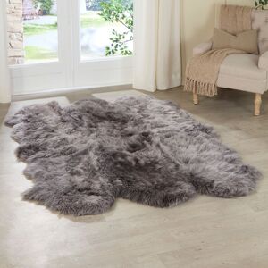 Native Natural Sextuple Grey Sheepskin Rug Size: 150 cm x 240 cm Grey 150 cm x 240 cm Native Natural Sextuple Grey Sheepskin Rug Size: 150 cm x 240 cm Grey 150 cm x 240 cm