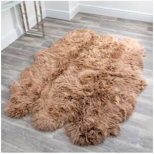 Native Natural Sextuple Light Brown Sheepskin Rug Size: 150 cm x 240 cm Light Brown 150 cm x 240 cm Native Natural Sextuple Light Brown Sheepskin Rug Size: 150 cm x 240 cm Light Brown 150 cm x 240 cm