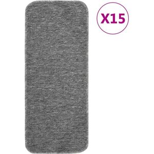 Berkfield Home Anti Slip Stair Mats 15 pcs 60x25 cm Grey Rectangular Size: Medium Grey Medium Berkfield Home Anti Slip Stair Mats 15 pcs 60x25 cm Grey Rectangular Size: Medium Grey Medium
