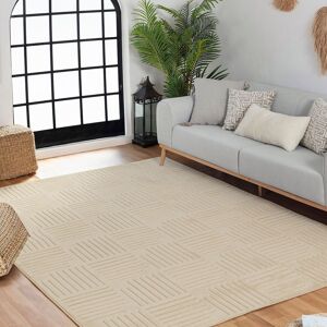 Livabliss In- & Outdoor 3D High & Low Pile Textured Midori Area Rug in Beige Size: 160 cm x 220 cm Beige 160 cm x 220 cm Livabliss In- & Outdoor 3D High & Low Pile Textured Midori Area Rug in Beige Size: 160 cm x 220 cm Beige 160 cm x 220 cm