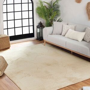 Livabliss In- & Outdoor 3D High & Low Pile Textured Reyko Area Rug in Beige Size: 160 cm x 220 cm Beige 160 cm x 220 cm Livabliss In- & Outdoor 3D High & Low Pile Textured Reyko Area Rug in Beige Size: 160 cm x 220 cm Beige 160 cm x 220 cm