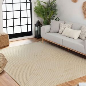 Livabliss Le Mans-Modern Beige Grey White 3D High & Low Pile Textured In- & Outdoor Rug Size: 200 cm x 275 cm Beige 200 cm x 275 cm Livabliss Le Mans-Modern Beige Grey White 3D High & Low Pile Textured In- & Outdoor Rug Size: 200 cm x 275 cm Beige 200 cm x 275 cm