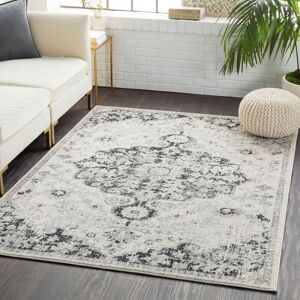 Livabliss Harput-Vintage Blue Orange Yellow Grey Traditional Boho Living Rug in Black Size: 200 cm x 275 cm Black 200 cm x 275 cm Livabliss Harput-Vintage Blue Orange Yellow Grey Traditional Boho Living Rug in Black Size: 200 cm x 275 cm Black 200 cm x 275 cm
