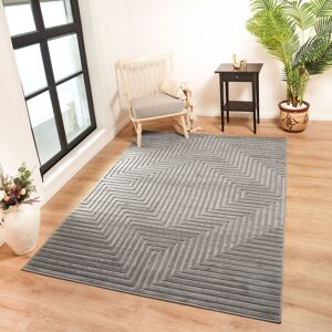 Livabliss Le Mans-Modern Beige Grey White 3D High & Low Pile Textured In- & Outdoor Rug Size: 120 cm x 170 cm Grey 120 cm x 170 cm Livabliss Le Mans-Modern Beige Grey White 3D High & Low Pile Textured In- & Outdoor Rug Size: 120 cm x 170 cm Grey 120 cm x 170 cm