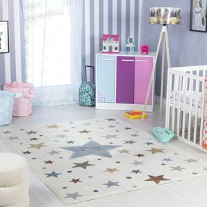 Livabliss Supermama Kids Bedroom Machine Washable Area Rug in Cream Size: 140 cm x 200 cm Cream 140 cm x 200 cm Livabliss Supermama Kids Bedroom Machine Washable Area Rug in Cream Size: 140 cm x 200 cm Cream 140 cm x 200 cm
