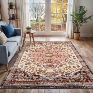 Livabliss Bray - Bray Vintage - Brick Red/White - Traditional Boho - Area Rug Livabliss Bray - Bray Vintage - Brick Red/White - Traditional Boho - Area Rug