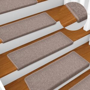 Berkfield Home Carpet Stair Treads 15 pcs 65x21x4 cm Light Brown Size: Medium Brown Medium Berkfield Home Carpet Stair Treads 15 pcs 65x21x4 cm Light Brown Size: Medium Brown Medium