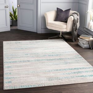 MAEVA BREST - Gray/Blue Rug - 160x213cm - Durable, OEKO-TEX Certified MAEVA BREST - Gray/Blue Rug - 160x213cm - Durable, OEKO-TEX Certified