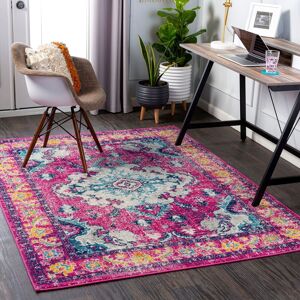 Livabliss Vintage Oriental Boho Adity Area Rug in Pink Size: 200 cm x 275 cm Pink 200 cm x 275 cm Livabliss Vintage Oriental Boho Adity Area Rug in Pink Size: 200 cm x 275 cm Pink 200 cm x 275 cm