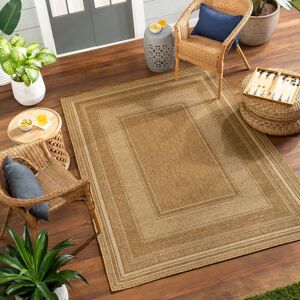 Livabliss Pismo Beach-Modern Tan Yellow Brown Graphic In- & Outdoor Jute-Look Rug Size: 200 cm x 275 cm Brown 200 cm x 275 cm Livabliss Pismo Beach-Modern Tan Yellow Brown Graphic In- & Outdoor Jute-Look Rug Size: 200 cm x 275 cm Brown 200 cm x 275 cm