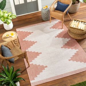 Livabliss Eagean-Modern Blue Beige Pink Black Grey In- & Outdoor Rug Size: 130 cm x 190 cm Pink 130 cm x 190 cm Livabliss Eagean-Modern Blue Beige Pink Black Grey In- & Outdoor Rug Size: 130 cm x 190 cm Pink 130 cm x 190 cm