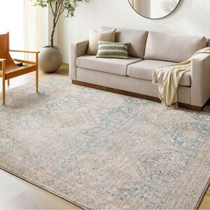 Livabliss Becki Owens x Vintage Oriental Boho Light Beige/Emerald Marlene Area Rug in Natural Size: 160 cm x 210 cm Natural 160 cm x 210 cm Livabliss Becki Owens x Vintage Oriental Boho Light Beige/Emerald Marlene Area Rug in Natural Size: 160 cm x 210 cm Natural 160 cm x 210 cm