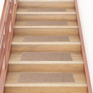 Berkfield Home Self-adhesive Stair Mats Rectangular 15 pcs 76x20 cm Light Brown Size: Medium Brown Medium Berkfield Home Self-adhesive Stair Mats Rectangular 15 pcs 76x20 cm Light Brown Size: Medium Brown Medium