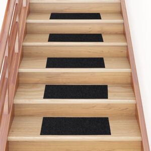 Berkfield Home Self-adhesive Stair Mats Rectangular 15 pcs 60x25 cm Black Size: Medium Black Medium Berkfield Home Self-adhesive Stair Mats Rectangular 15 pcs 60x25 cm Black Size: Medium Black Medium