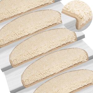 Berkfield Home Carpet Stair Treads 15 pcs Cream 65x21x4 cm Size: Medium Cream Medium Berkfield Home Carpet Stair Treads 15 pcs Cream 65x21x4 cm Size: Medium Cream Medium