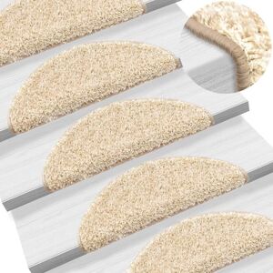 Berkfield Home Carpet Stair Treads 15 pcs Cream 56x17x3 cm Size: Medium Cream Medium Berkfield Home Carpet Stair Treads 15 pcs Cream 56x17x3 cm Size: Medium Cream Medium