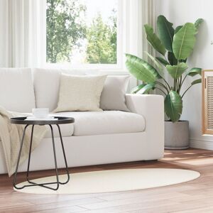 Berkfield Home Rugs Cream Polyester 80 x 150 cm Oval Area Rug Oval Size: Medium Cream Medium Berkfield Home Rugs Cream Polyester 80 x 150 cm Oval Area Rug Oval Size: Medium Cream Medium