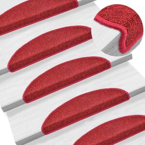 Berkfield Home Carpet Stair Treads 15 pcs Bordeaux Red 56x17x3 cm Size: Medium Red Medium Berkfield Home Carpet Stair Treads 15 pcs Bordeaux Red 56x17x3 cm Size: Medium Red Medium