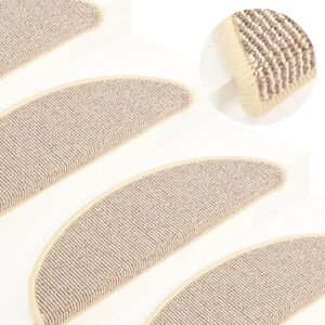Berkfield Home Carpet Stair Treads 15 pcs White & Brown 56x17x3 cm Size: Medium White Medium Berkfield Home Carpet Stair Treads 15 pcs White & Brown 56x17x3 cm Size: Medium White Medium