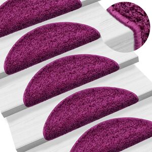 Berkfield Home Carpet Stair Treads 15 pcs Violet 56x17x3 cm in Purple Size: Medium Purple Medium Berkfield Home Carpet Stair Treads 15 pcs Violet 56x17x3 cm in Purple Size: Medium Purple Medium