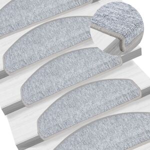 Berkfield Home Carpet Stair Treads 15 pcs Light Grey 65x24x4 cm Size: Medium Grey Medium Berkfield Home Carpet Stair Treads 15 pcs Light Grey 65x24x4 cm Size: Medium Grey Medium