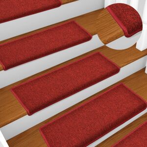 Berkfield Home Carpet Stair Treads 15 pcs 65x21x4 cm Red Size: Medium Red Medium Berkfield Home Carpet Stair Treads 15 pcs 65x21x4 cm Red Size: Medium Red Medium