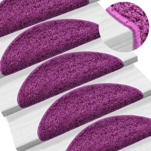 Berkfield Home Carpet Stair Treads 15 pcs Violet 65x21x4 cm in Purple Size: Medium Purple Medium Berkfield Home Carpet Stair Treads 15 pcs Violet 65x21x4 cm in Purple Size: Medium Purple Medium