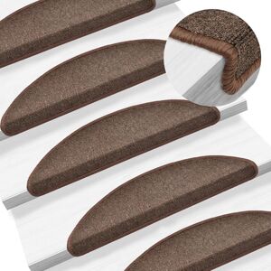 Berkfield Home Carpet Stair Treads 15 pcs Coffee Brown 56x17x3 cm Size: Medium Brown Medium Berkfield Home Carpet Stair Treads 15 pcs Coffee Brown 56x17x3 cm Size: Medium Brown Medium