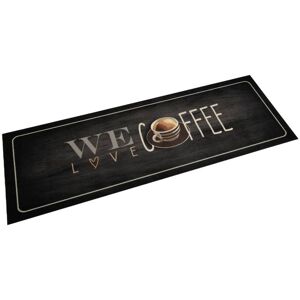 Berkfield Home Kitchen Rug Washable Coffee Text 60x180 cm Velvet in Black Black 60x180 cm Berkfield Home Kitchen Rug Washable Coffee Text 60x180 cm Velvet in Black Black 60x180 cm