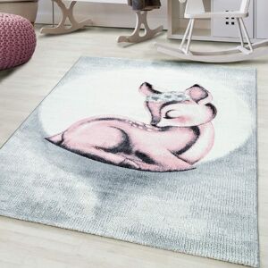 Bravich LTD Kids Sleeping Fawn Rug - Bambi in Pink Size: 160 cm x 230 cm Pink 160 cm x 230 cm Bravich LTD Kids Sleeping Fawn Rug - Bambi in Pink Size: 160 cm x 230 cm Pink 160 cm x 230 cm