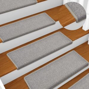 Berkfield Home Carpet Stair Treads 15 pcs 65x21x4 cm Light Grey Size: Medium Grey Medium Berkfield Home Carpet Stair Treads 15 pcs 65x21x4 cm Light Grey Size: Medium Grey Medium