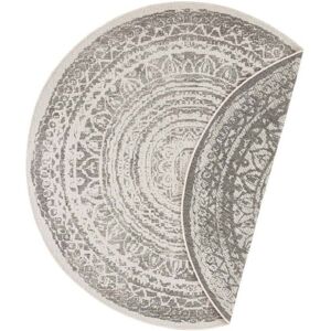 THE RUGS Reversible Round Rug - Indoor Outdoor Flat Woven Durable Polypropylene in Grey Size: 200 cm diameter Grey 200 cm diameter THE RUGS Reversible Round Rug - Indoor Outdoor Flat Woven Durable Polypropylene in Grey Size: 200 cm diameter Grey 200 cm diameter