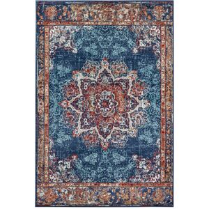 THE RUGS Orient Maderno Medallion Rug Polypropylene 0.8cm Pile Vacuum Safe in Blue Size: 57 cm x 90 cm Blue 57 cm x 90 cm THE RUGS Orient Maderno Medallion Rug Polypropylene 0.8cm Pile Vacuum Safe in Blue Size: 57 cm x 90 cm Blue 57 cm x 90 cm