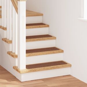 Berkfield Home Stair Mats with Latex Backing Yellow 20x75 cm in Brown Size: Medium Brown Medium Berkfield Home Stair Mats with Latex Backing Yellow 20x75 cm in Brown Size: Medium Brown Medium