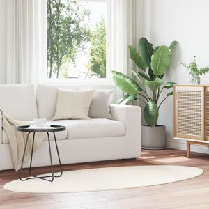 Berkfield Home Rugs Cream Wool 100 x 200 cm Area Rug Oval Modern Oval Rug Size: Medium Cream Medium Berkfield Home Rugs Cream Wool 100 x 200 cm Area Rug Oval Modern Oval Rug Size: Medium Cream Medium