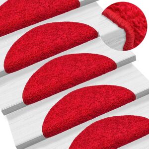 Berkfield Home Carpet Stair Treads 15 pcs Red 56x17x3 cm Size: Medium Red Medium Berkfield Home Carpet Stair Treads 15 pcs Red 56x17x3 cm Size: Medium Red Medium