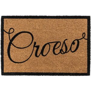 JVL Eco-Friendly Latex Backed Coir Entrance Doormat, 40x60cm - Croeso in Brown Size: 40 x 60 cm Brown 40 x 60 cm JVL Eco-Friendly Latex Backed Coir Entrance Doormat, 40x60cm - Croeso in Brown Size: 40 x 60 cm Brown 40 x 60 cm