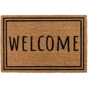 JVL Eco-Friendly Latex Backed Coir Entrance Doormat, 40x60cm - Welcome Border in Brown Size: 40 x 60 cm Brown 40 x 60 cm JVL Eco-Friendly Latex Backed Coir Entrance Doormat, 40x60cm - Welcome Border in Brown Size: 40 x 60 cm Brown 40 x 60 cm