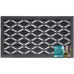 JVL Elipses Eyes Rubber Doormat 40x70cm in Black Size: 40 cm x 70 cm Black 40 cm x 70 cm JVL Elipses Eyes Rubber Doormat 40x70cm in Black Size: 40 cm x 70 cm Black 40 cm x 70 cm