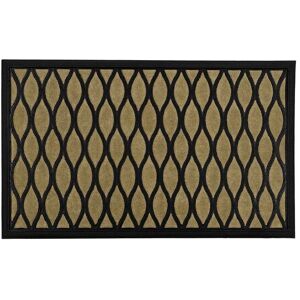 JVL Vienna Rubber Backed Scraper Doormat 45x75cm Droplet in Brown Size: 45 cm x 75 cm Brown 45 cm x 75 cm JVL Vienna Rubber Backed Scraper Doormat 45x75cm Droplet in Brown Size: 45 cm x 75 cm Brown 45 cm x 75 cm